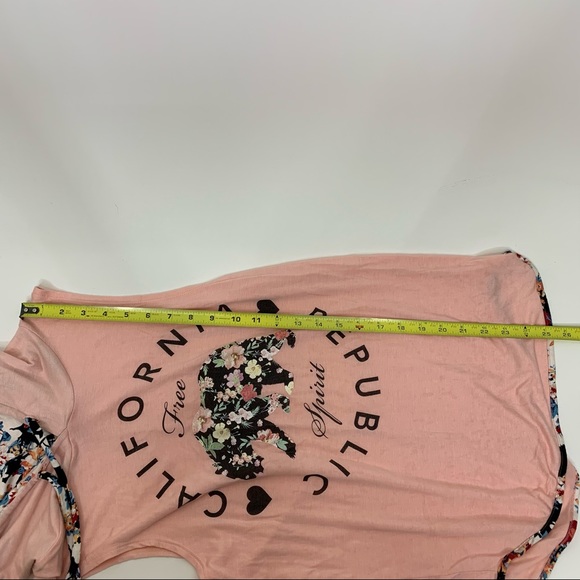 Tropical California Republic Bear Hooded Tank Sleeveless Shirt Size Small - Picture 11 of 11